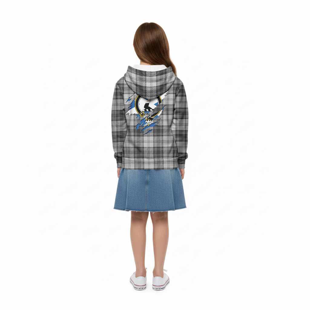Glen Clan Crest In Me Tartan Kid Hoodie Scotland Flag Style