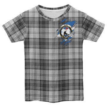 Glen Clan Crest In Me Tartan Kid T-shirt Scotland Flag Style