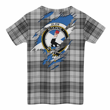 Glen Clan Crest In Me Tartan Kid T-shirt Scotland Flag Style