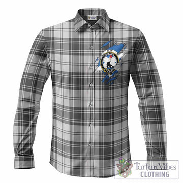 Glen Clan Crest In Me Tartan Long Sleeve Button Shirts Scotland Flag Style