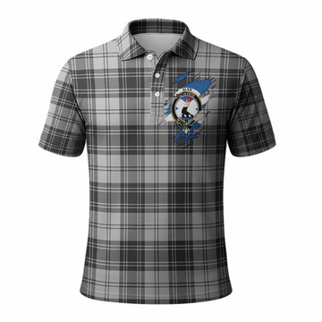 Glen Clan Crest In Me Tartan Polo Shirt Scotland Flag Style