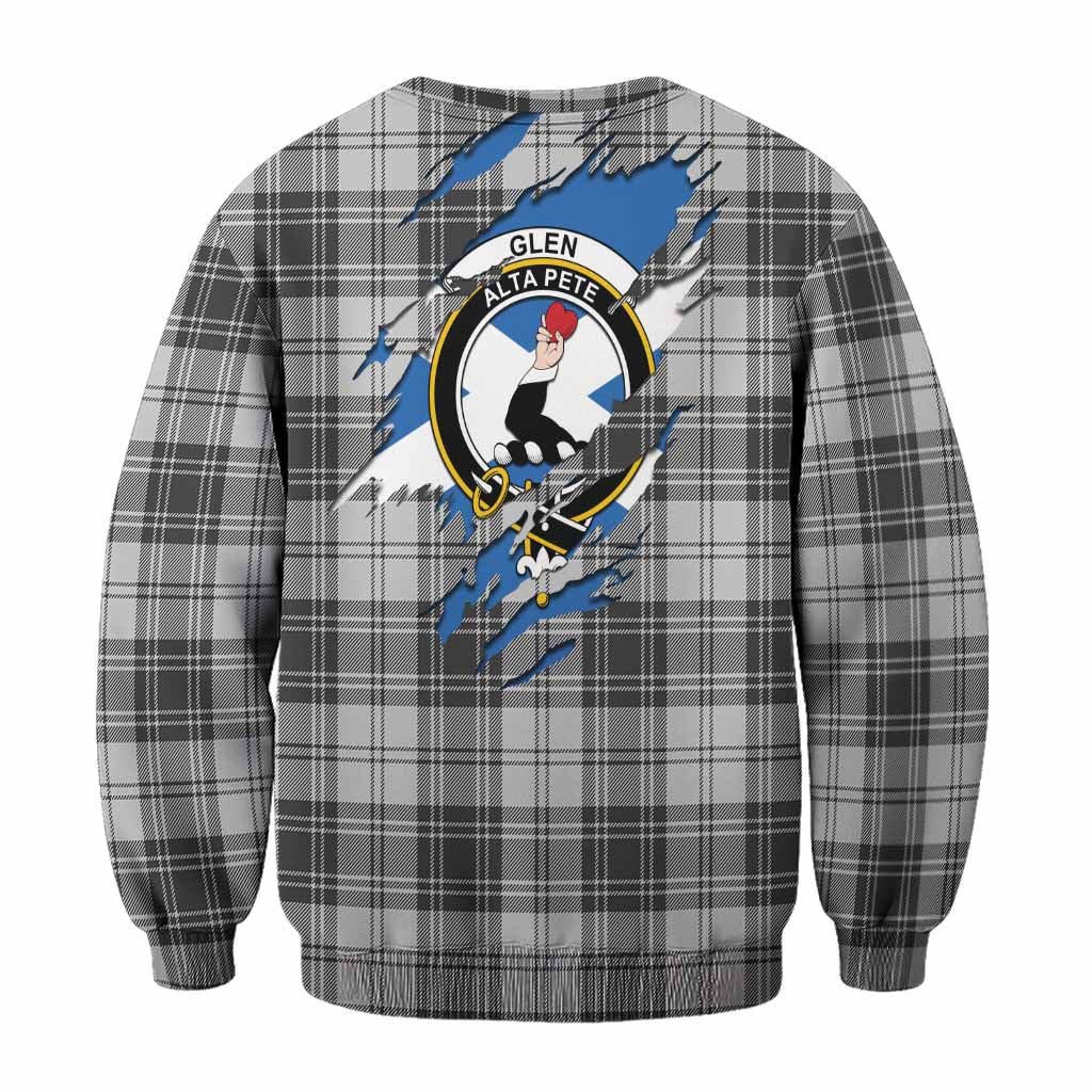 Glen Clan Crest In Me Tartan Sweatshirt Scotland Flag Style