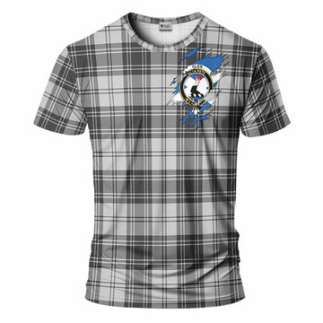 Glen Clan Crest In Me Tartan T-Shirt Scotland Flag Style