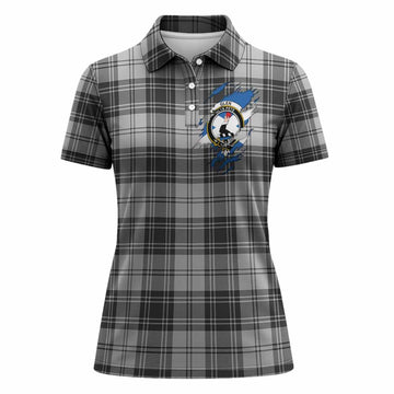 Glen Clan Crest In Me Tartan Women Polo Shirt Scotland Flag Style