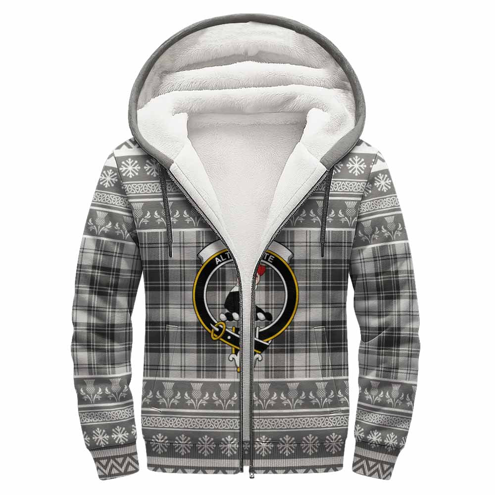 Glen Clan Tartan Christmas Fleece Hoodie with Family Crest - Tartan Vibes Clothing