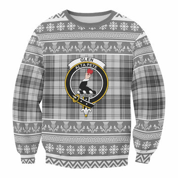 Glen Clan Tartan Christmas Sweatshirt with Family Crest