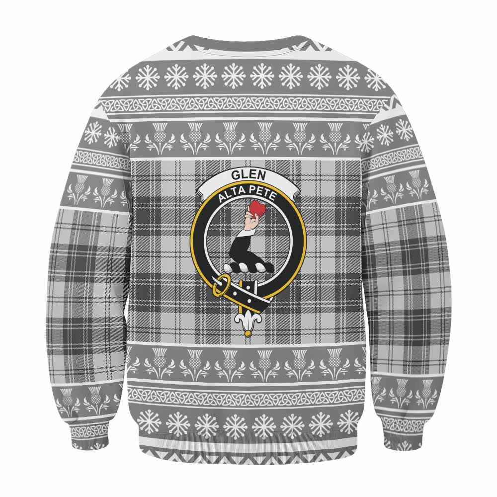 Glen Clan Tartan Christmas Sweatshirt with Family Crest - Tartan Vibes Clothing