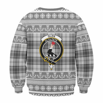 Glen Clan Tartan Christmas Sweatshirt with Family Crest