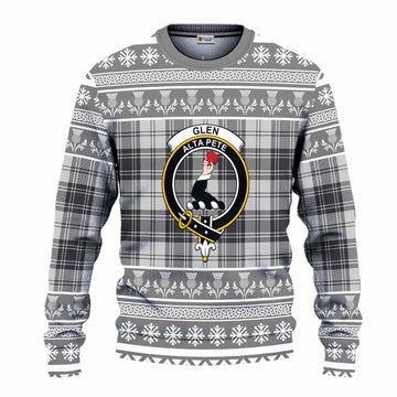 Glen Clan Tartan Christmas Ugly Sweater with Family Crest