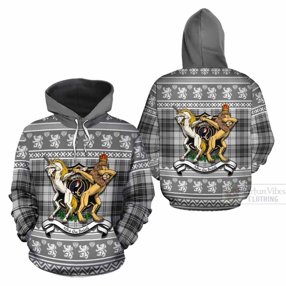 Glen Clan Tartan Crest Christmas Cotton Hoodie Coat of Arms Funny Style - Tartan Vibes Clothing
