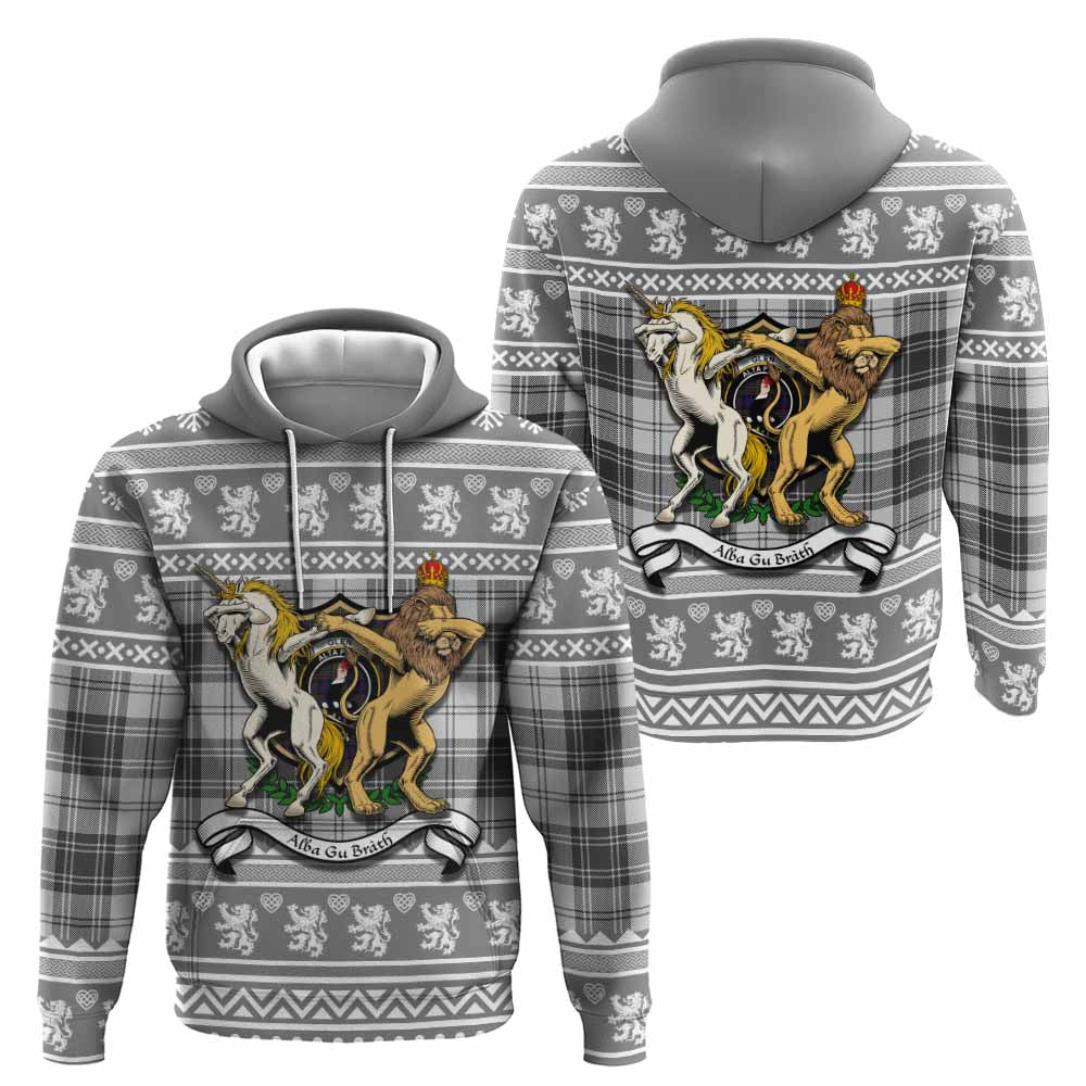 Glen Clan Tartan Crest Christmas Hoodie Coat of Arms Funny Style - Tartan Vibes Clothing