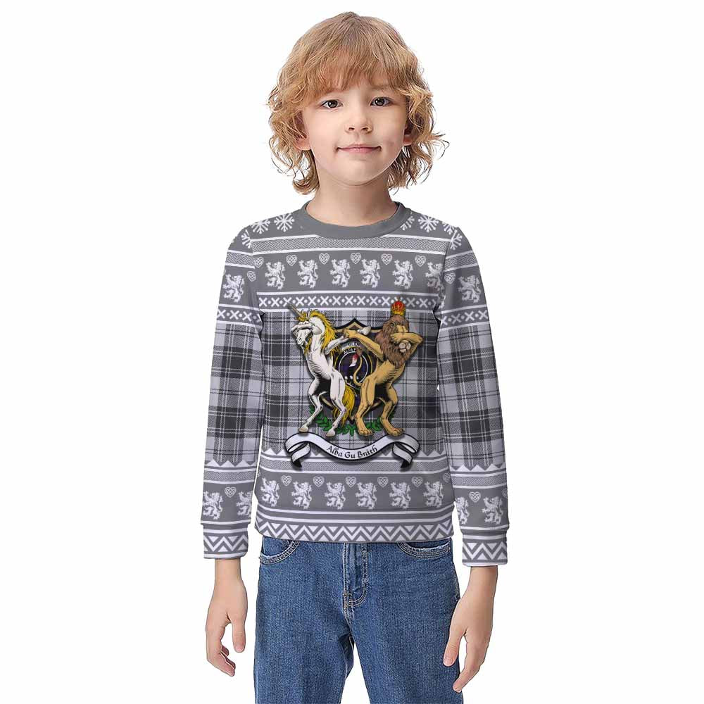 Glen Clan Tartan Crest Christmas Kid Ugly Sweatshirt Coat of Arms Funny Style - Tartan Vibes Clothing