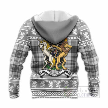 Glen Clan Tartan Crest Christmas Knitted Hoodie Coat of Arms Funny Style