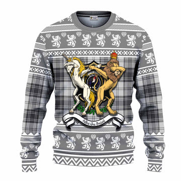 Glen Clan Tartan Crest Christmas Ugly Sweater Coat of Arms Funny Style