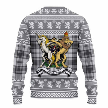 Glen Clan Tartan Crest Christmas Ugly Sweater Coat of Arms Funny Style