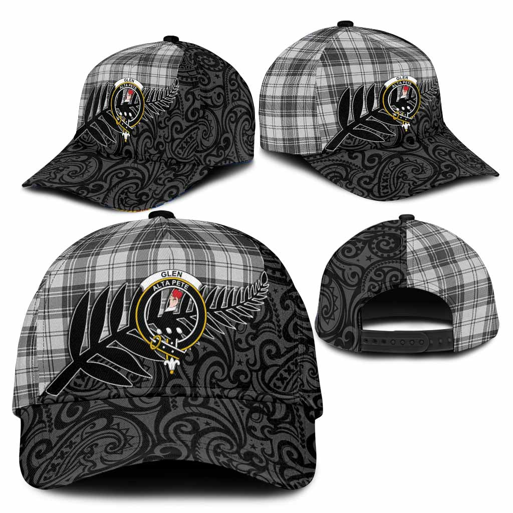 Glen Crest Tartan Classic Cap with New Zealand Silver Fern Half Style