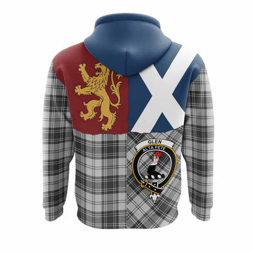 Glen Crest Tartan Hoodie with Lion Rampant Saltire Style