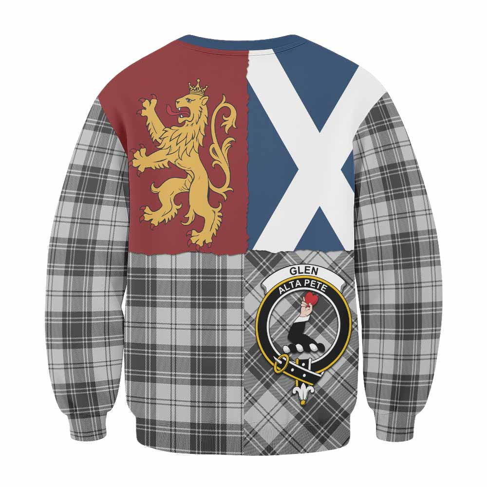 Glen Crest Tartan Sweatshirt with Lion Rampant Saltire Style