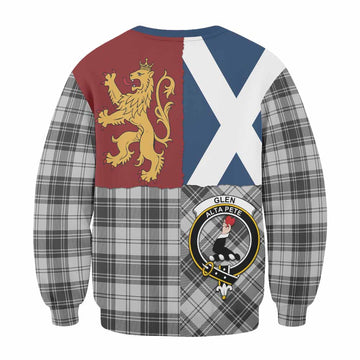 Glen Crest Tartan Sweatshirt with Lion Rampant Saltire Style