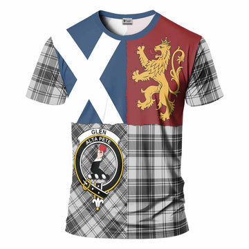 Glen Crest Tartan T-Shirt with Lion Rampant Saltire Style