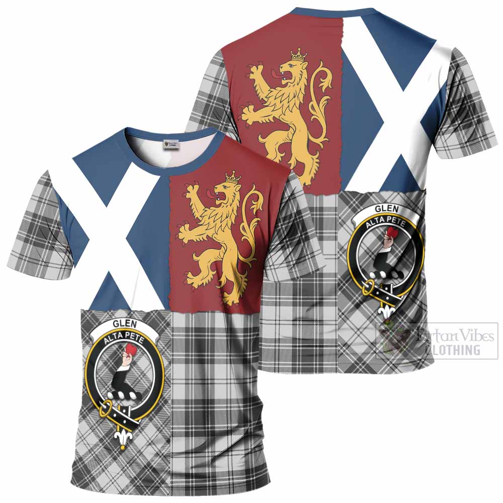 Glen Crest Tartan T-Shirt with Lion Rampant Saltire Style