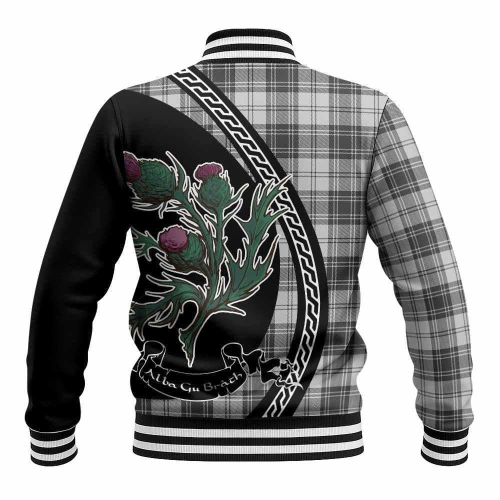 Glen Family Crest Tartan Baseball Jacket Alba Thistle Inspired - Tartan Vibes Clothing