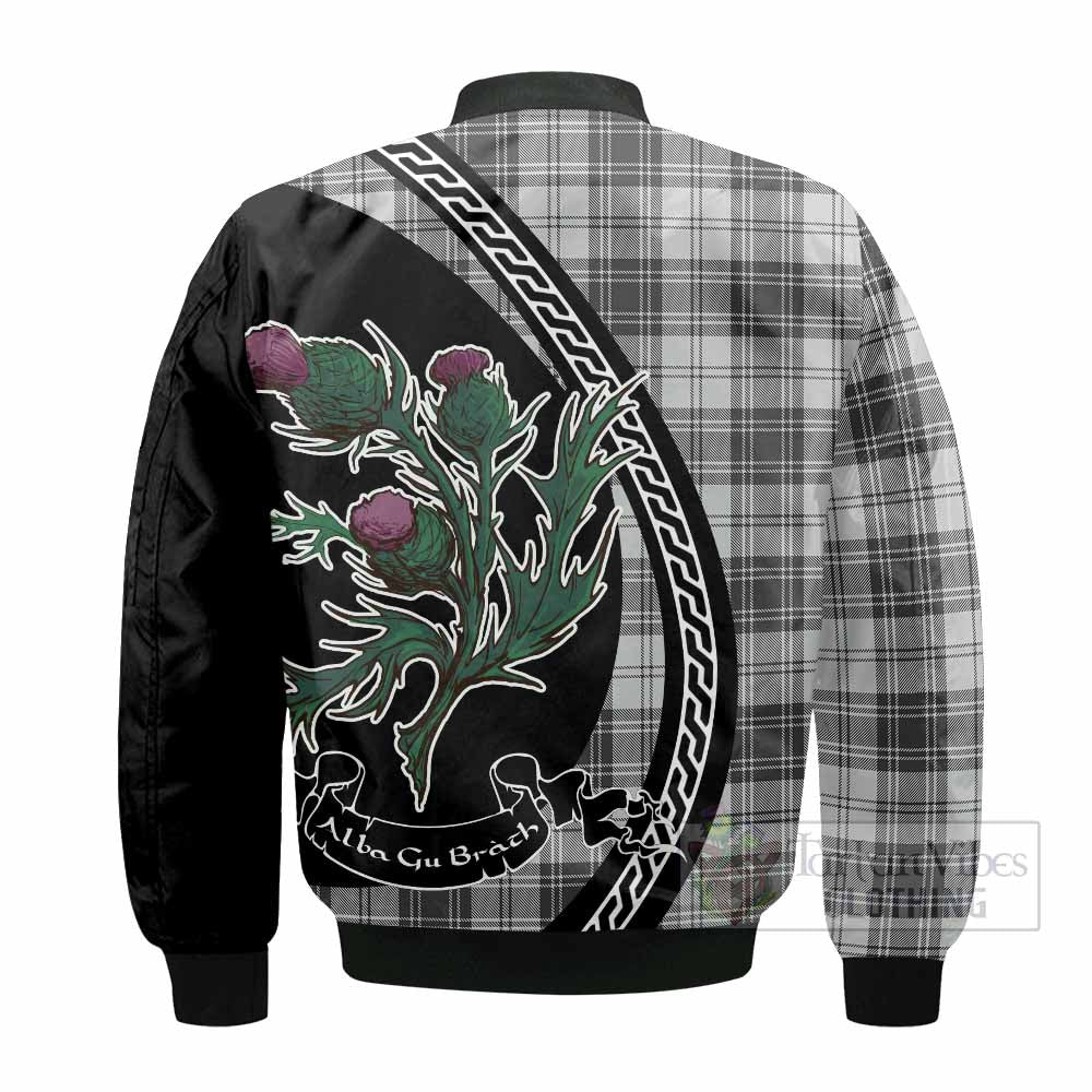 Glen Family Crest Tartan Bomber Jacket Alba Thistle Inspired - Tartan Vibes Clothing