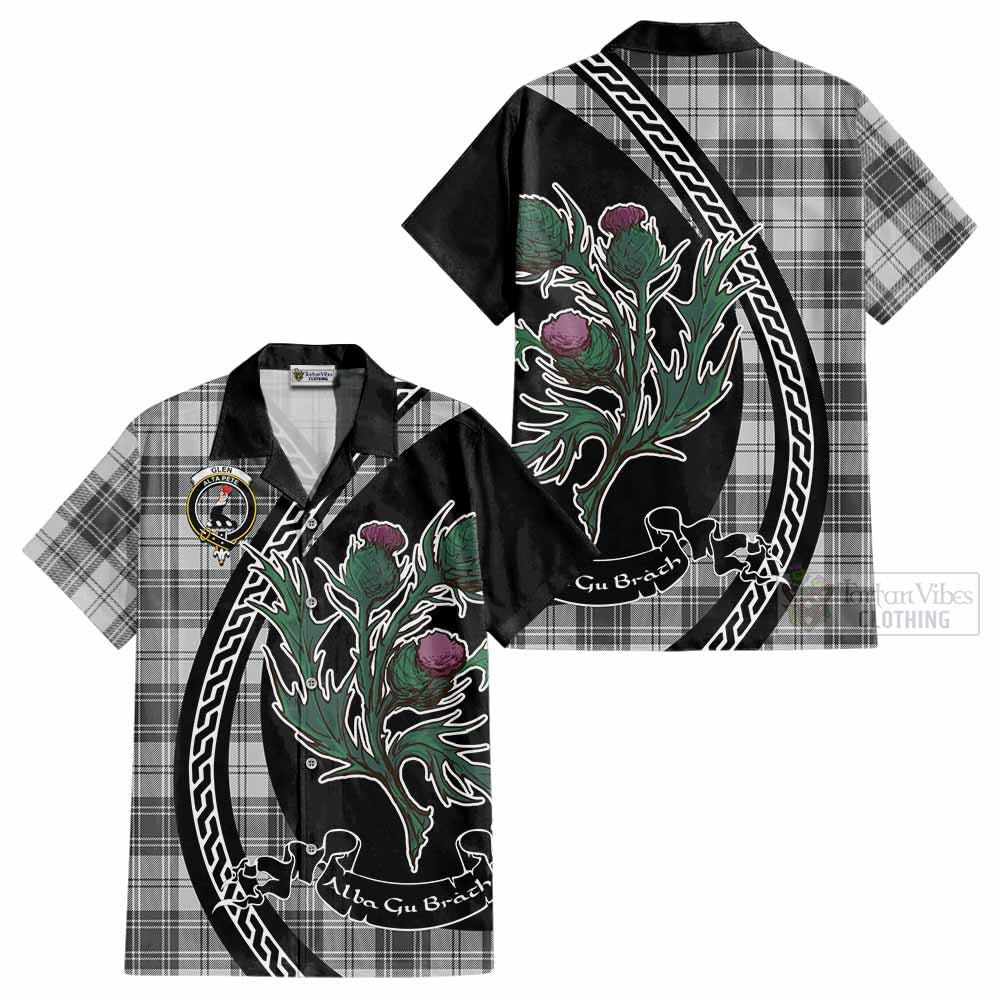Glen Family Crest Tartan Cotton Hawaiian Shirt Alba Thistle Inspired - Tartan Vibes Clothing