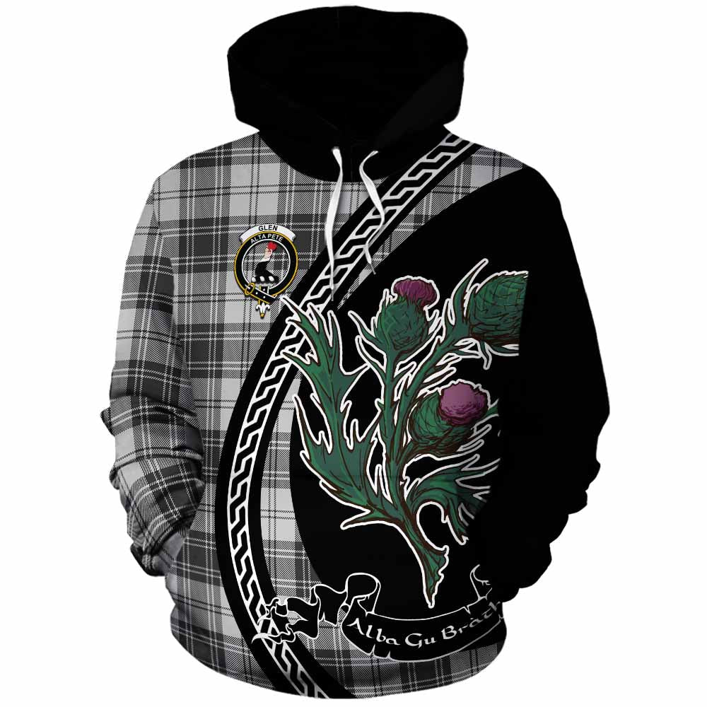 Glen Family Crest Tartan Cotton Hoodie Alba Thistle Inspired - Tartan Vibes Clothing