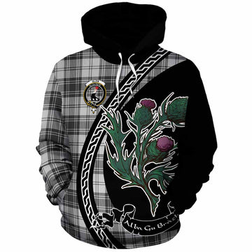 Glen Family Crest Tartan Cotton Hoodie Alba Thistle Inspired