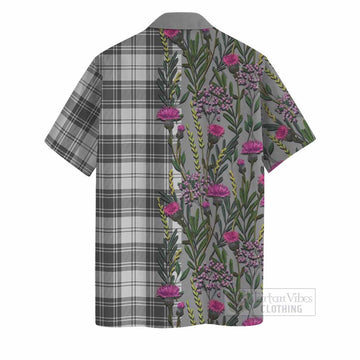 Glen Family Crest Tartan Hawaiian Shirt Scottish Thistle Flower Pattern Half Style - Tartan Vibes Clothing