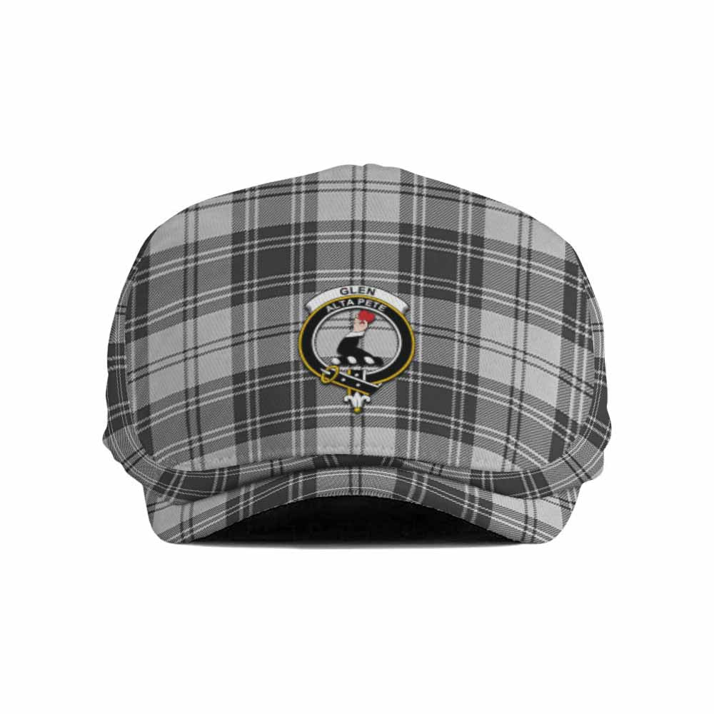 Glen Family Crest Tartan Jeff Cap, Tartan Flat Cap
