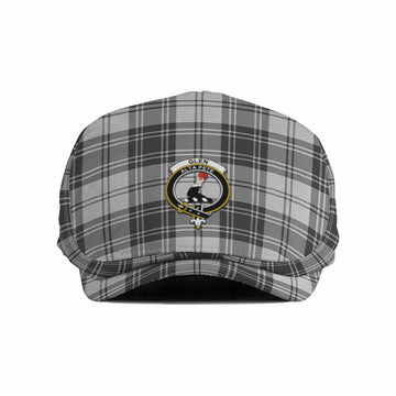 Glen Family Crest Tartan Jeff Cap, Tartan Flat Cap