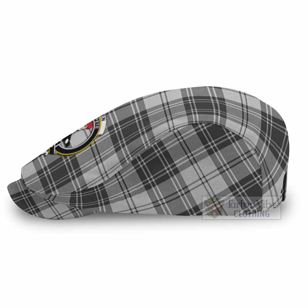 Glen Family Crest Tartan Jeff Cap, Tartan Flat Cap