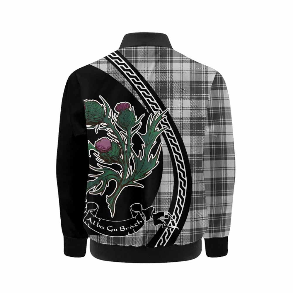 Glen Family Crest Tartan Kid Bomber Jacket Alba Thistle Inspired - Tartan Vibes Clothing