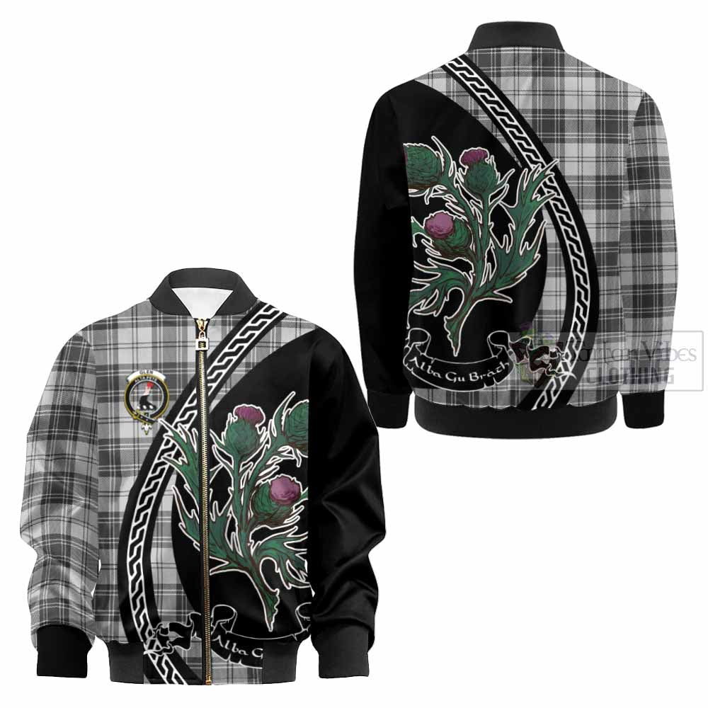 Glen Family Crest Tartan Kid Bomber Jacket Alba Thistle Inspired - Tartan Vibes Clothing
