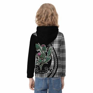Glen Family Crest Tartan Kid Hoodie Alba Thistle Inspired