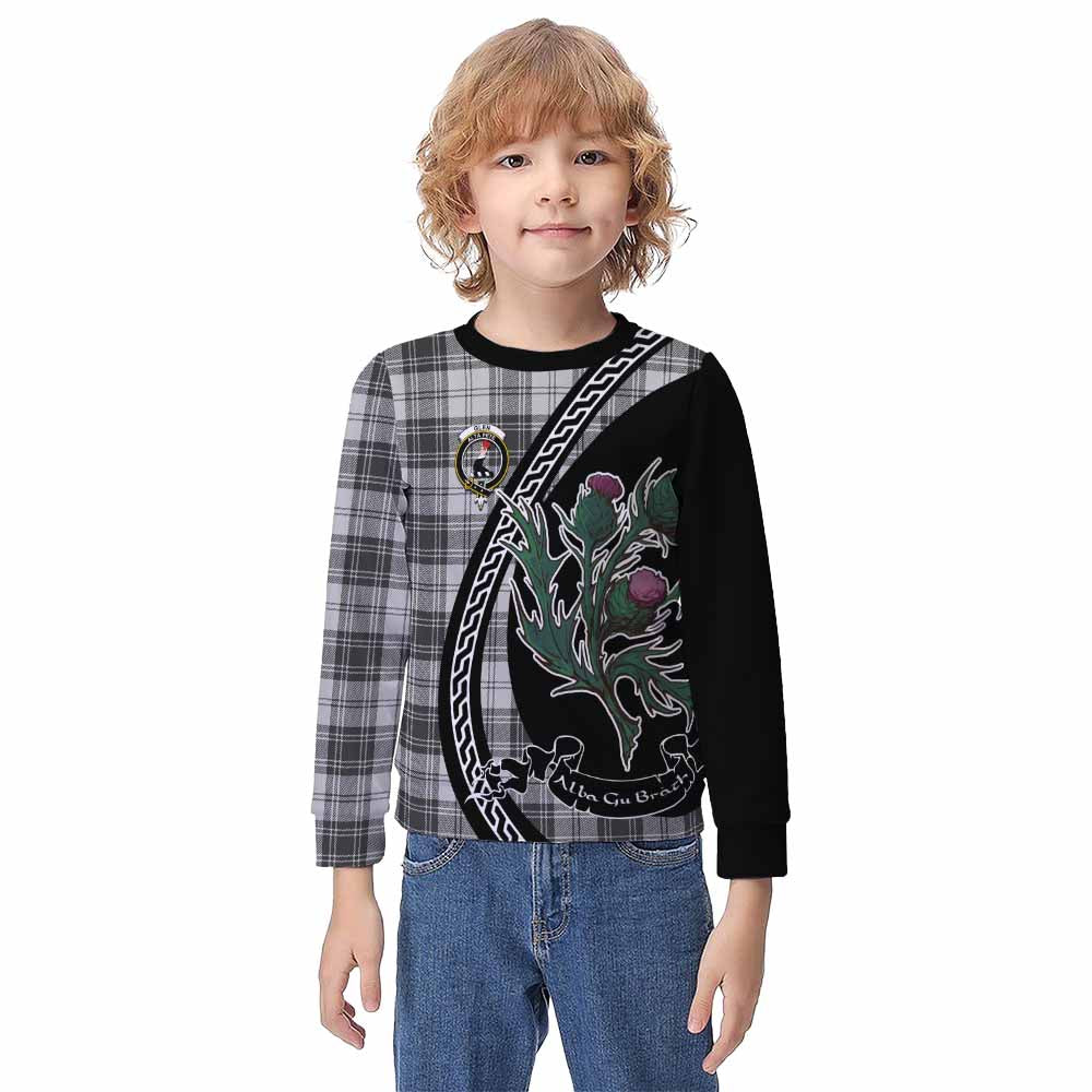 Glen Family Crest Tartan Kid Knitted Sweatshirt Alba Thistle Inspired - Tartan Vibes Clothing