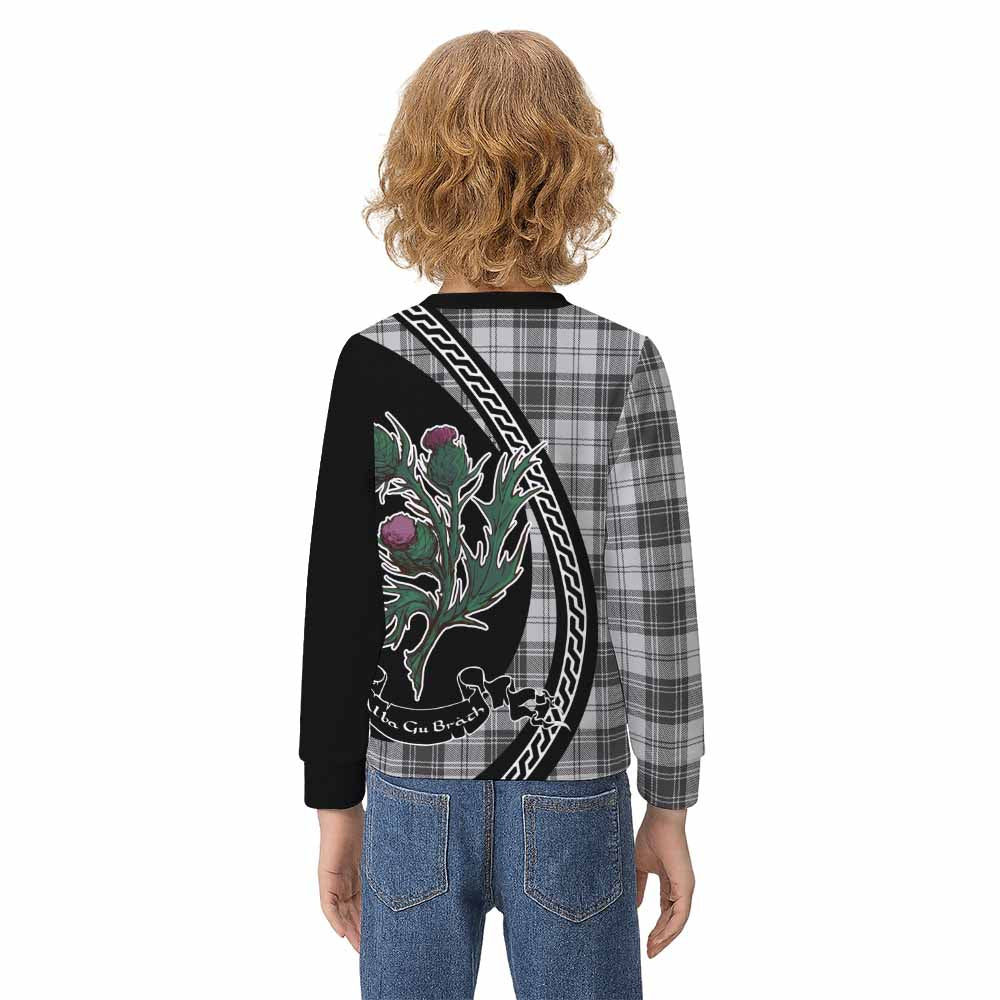 Glen Family Crest Tartan Kid Knitted Sweatshirt Alba Thistle Inspired - Tartan Vibes Clothing