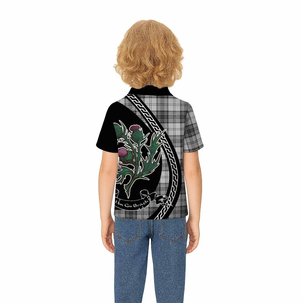 Glen Family Crest Tartan Kid Polo Shirt Alba Thistle Inspired - Tartan Vibes Clothing