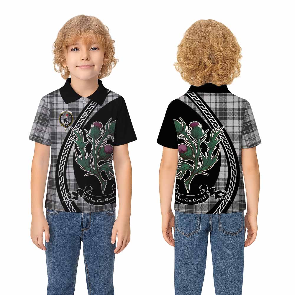 Glen Family Crest Tartan Kid Polo Shirt Alba Thistle Inspired - Tartan Vibes Clothing