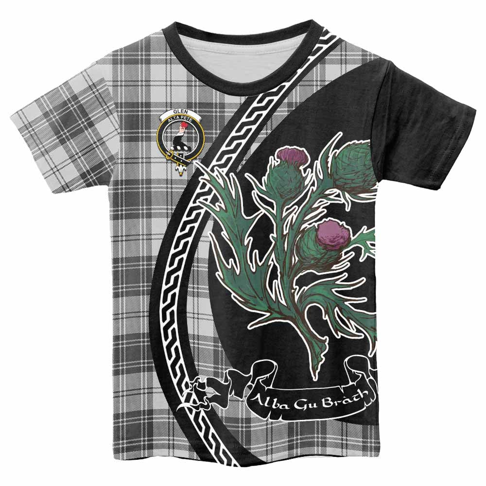 Glen Family Crest Tartan Kid T-shirt Alba Thistle Inspired - Tartan Vibes Clothing