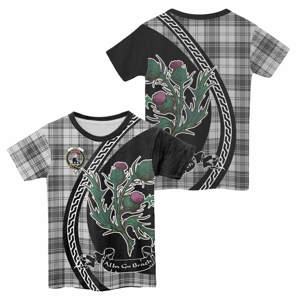 Glen Family Crest Tartan Kid T-shirt Alba Thistle Inspired - Tartan Vibes Clothing