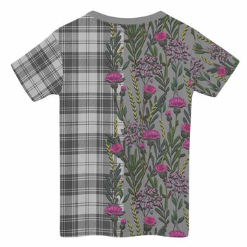 Glen Family Crest Tartan Kid T-shirt Scottish Thistle Flower Pattern Half Style - Tartan Vibes Clothing