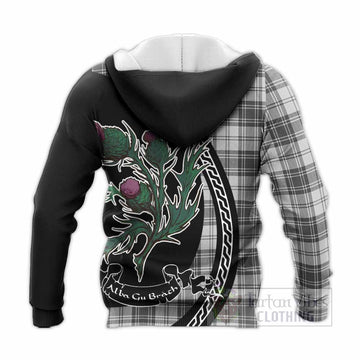 Glen Family Crest Tartan Knitted Hoodie Alba Thistle Inspired