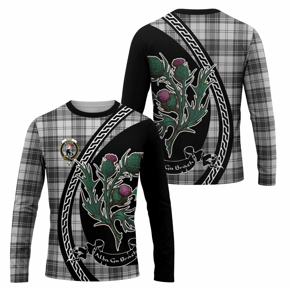 Glen Family Crest Tartan Long Sleeve T-Shirt Alba Thistle Inspired - Tartan Vibes Clothing