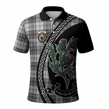Glen Family Crest Tartan Polo Shirt Alba Thistle Inspired