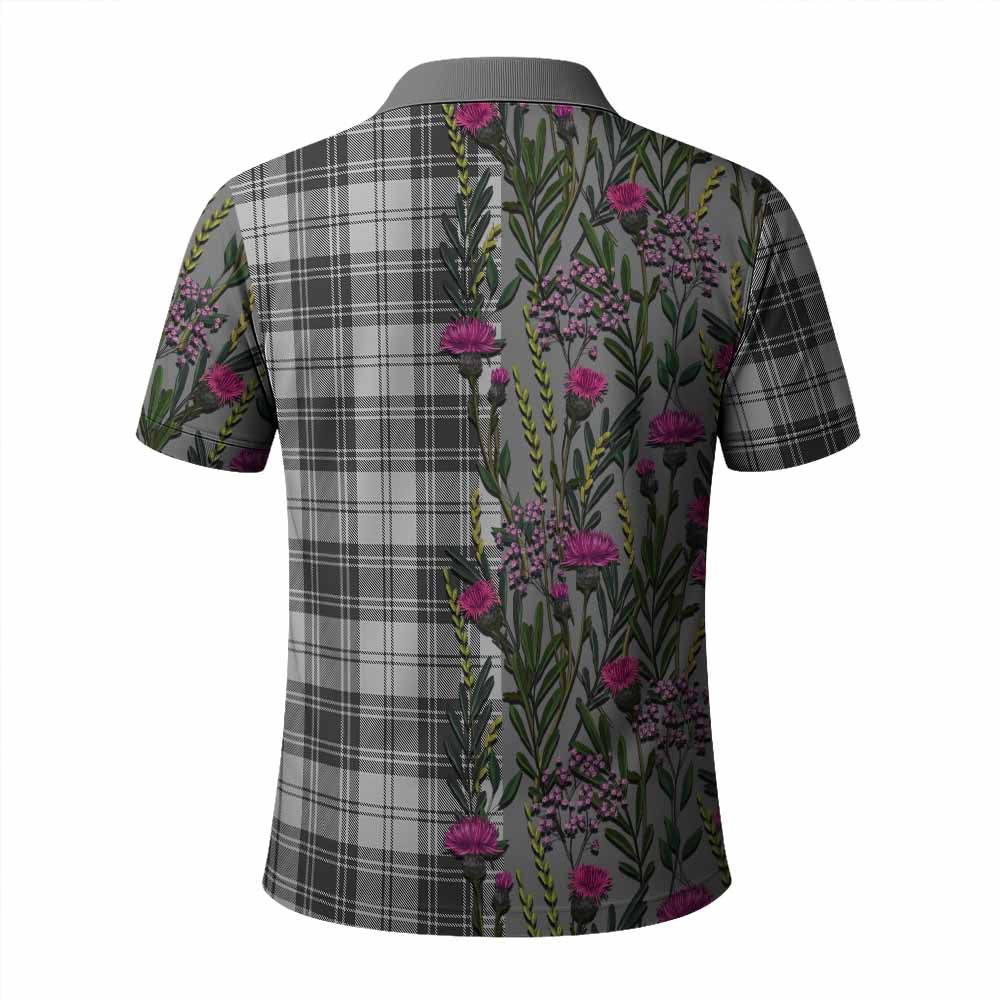 Glen Family Crest Tartan Polo Shirt Scottish Thistle Flower Pattern Half Style - Tartan Vibes Clothing