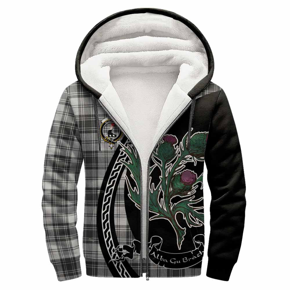 Glen Family Crest Tartan Sherpa Hoodie Alba Thistle Inspired - Tartan Vibes Clothing