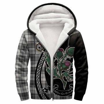 Glen Family Crest Tartan Sherpa Hoodie Alba Thistle Inspired